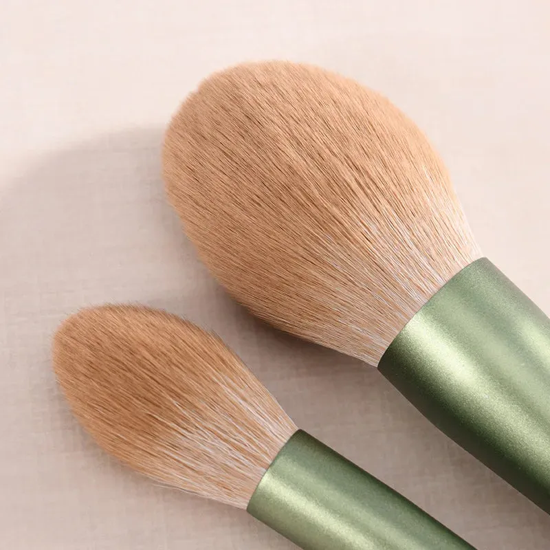 10 Pieces Makeup Brush Set Loose Powder Blush Eye Shadow Concealer Soft Green Beauty Cosmetics Makeup Tools