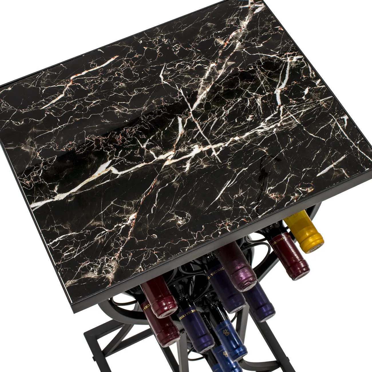 11 Bottle Marble Wine Rack Table