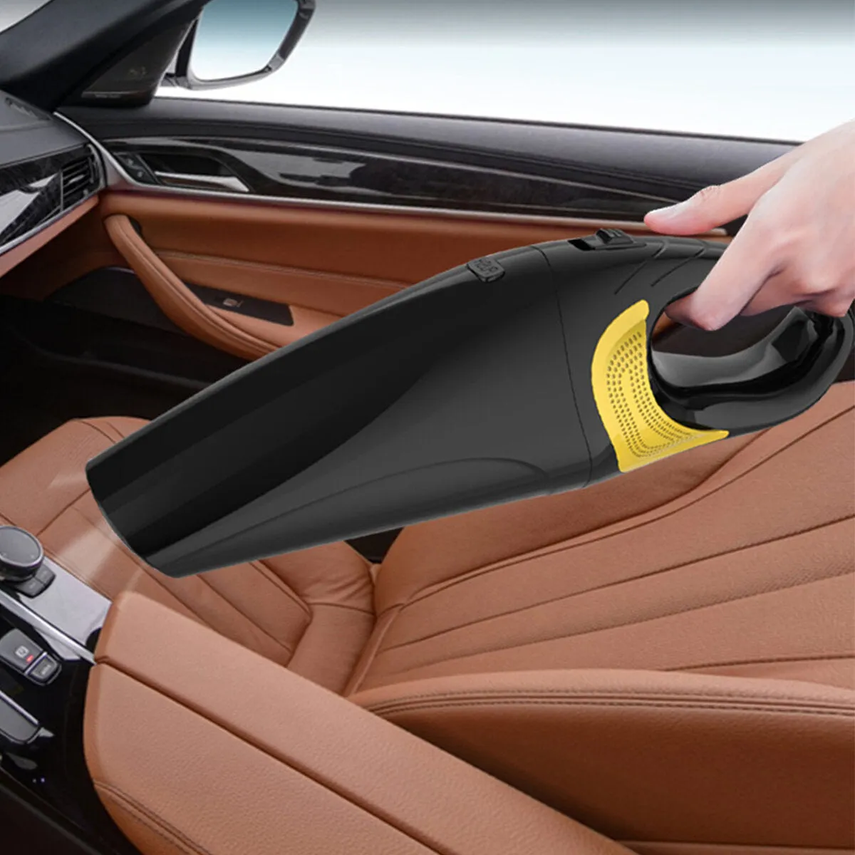 120W Handheld Vacuum Cleaner Wet Dry Dual Use 2000rpm Powerful Suction Lightweight for Home Car Pet