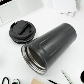 12512 Inside Stainless Steel & Outside Plastic Vacuum Insulated  Insulated Coffee Cups Double Walled Travel Mug, Car Coffee Mug with Leak Proof Lid Reusable Thermal Cup for Hot Cold Drinks Coffee, Tea (1 Pc)