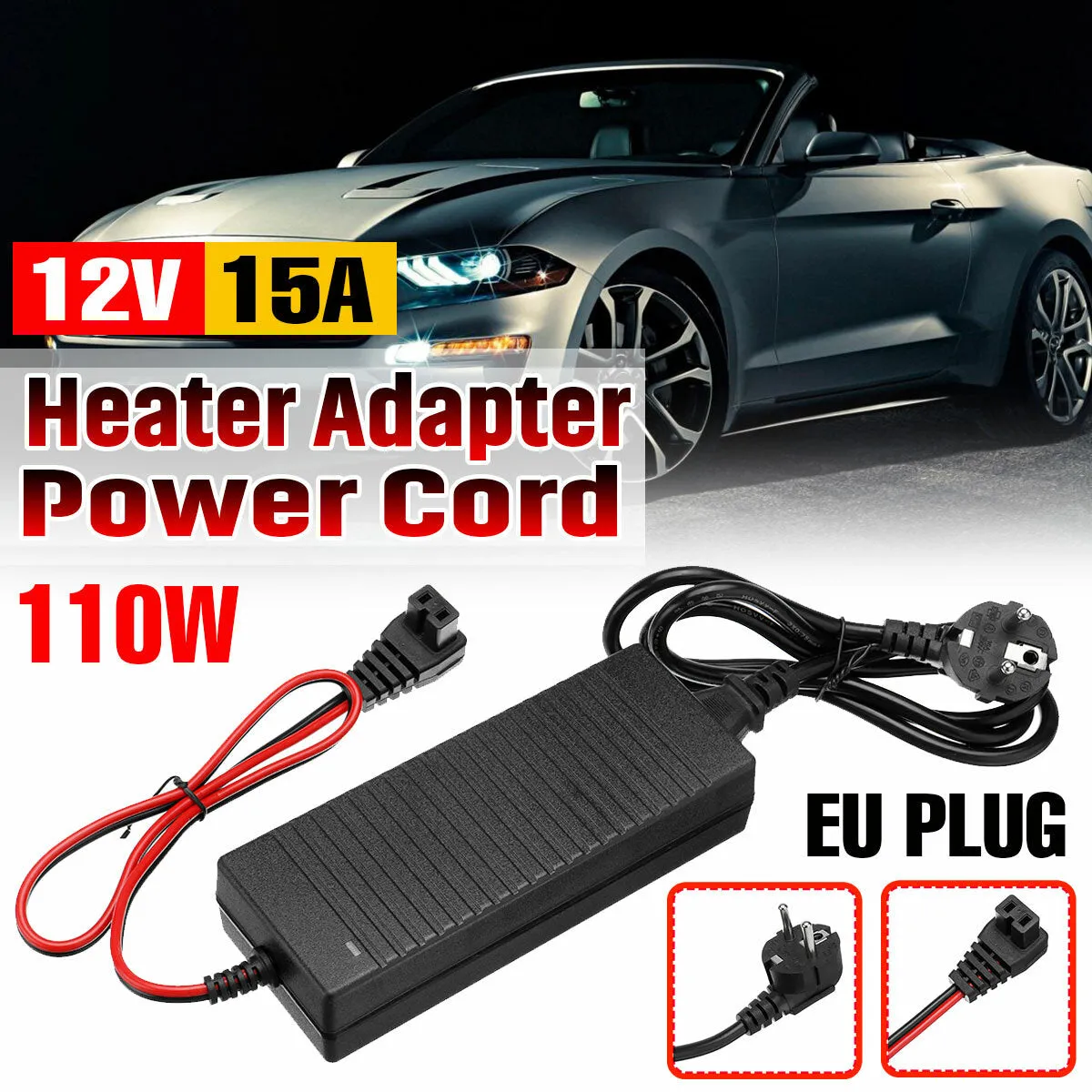 12V 15A 110W Heater Adapter Power Cord AC to DC Power Supply Adapter