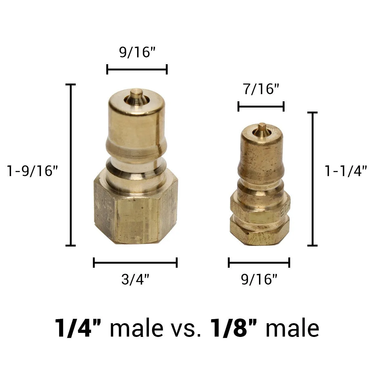 1/4" Male Brass Quick Connect Fitting (#A00104) For Carpet Extractor Tools & Hoses