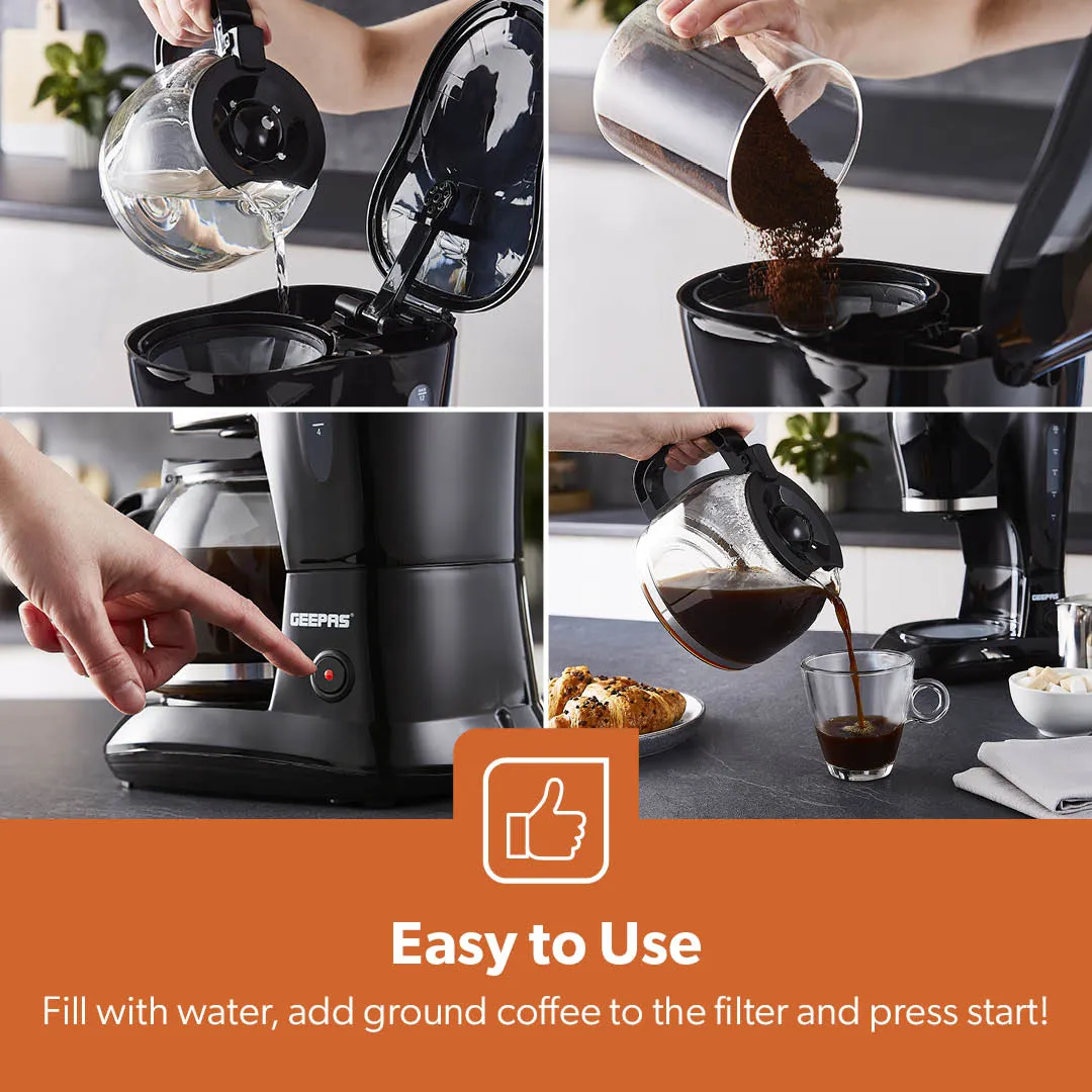 1.5L Automatic Filter Coffee Machine With Glass Jug