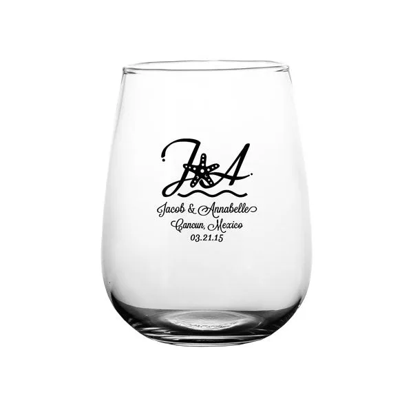 17 oz Printed BarConic® Stemless Wine Glass