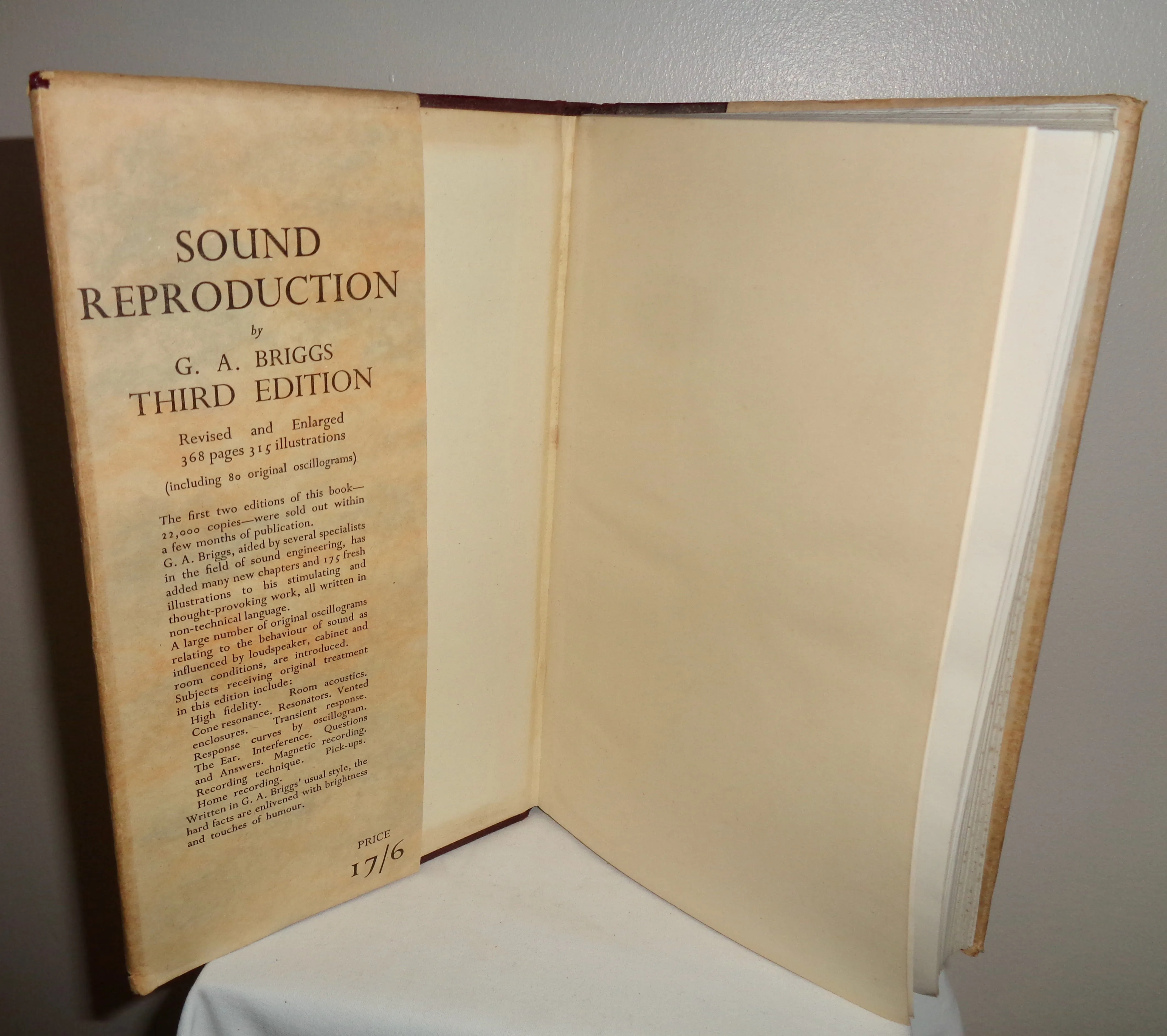 1954 Third Edition Of Sound Reproduction By Gilbert A Briggs