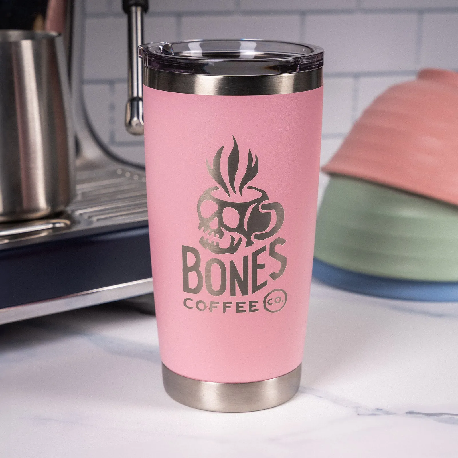 20 oz. Stainless Steel Hot/Cold Tumbler (Hot Pink)