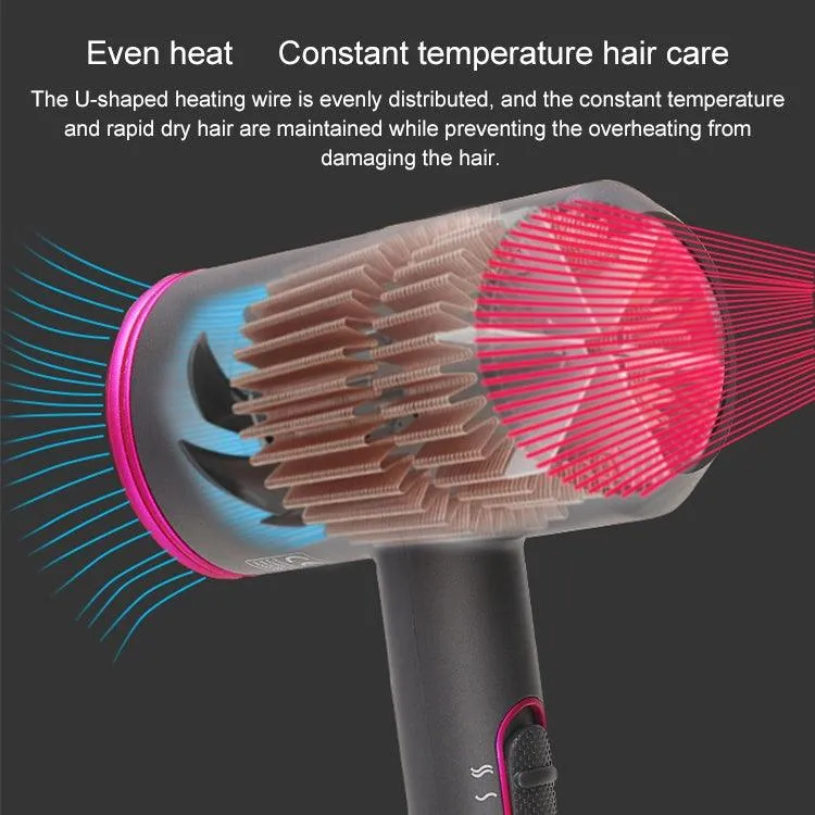 2000W Professional Anionic Hair Dryer with Constant Temperature and EU Plug