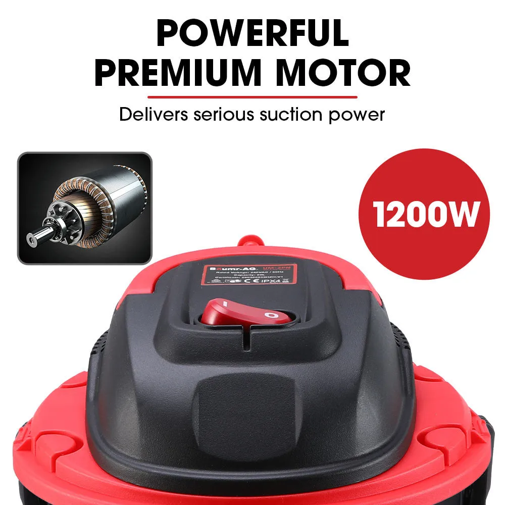 20L 1200W Wet Dry Vacuum Cleaner Blower, Heavy-Duty - Baumr-AG