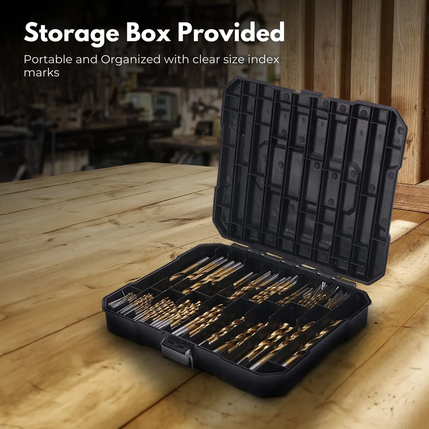 230 pcs High-Speed Steel Drill Bits Set with Case – RYNOMATE