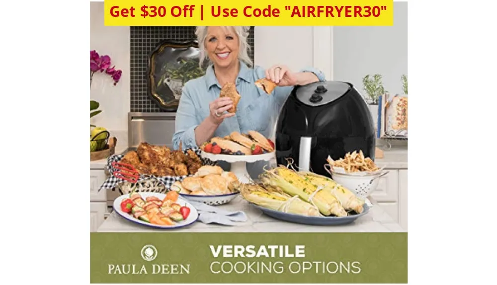 $30 OFF - USE CODE AIRFRYER30! Paula Deen 9.5 QT Family-Sized Air Fryer (NEW) - Ships Quick!