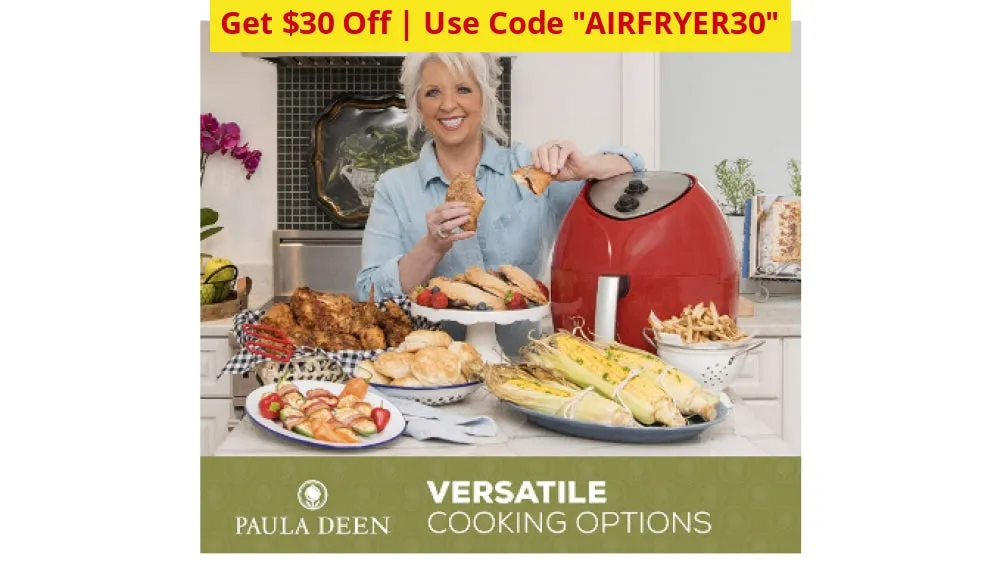 $30 OFF - USE CODE AIRFRYER30! Paula Deen 9.5 QT Family-Sized Air Fryer (NEW) - Ships Quick!