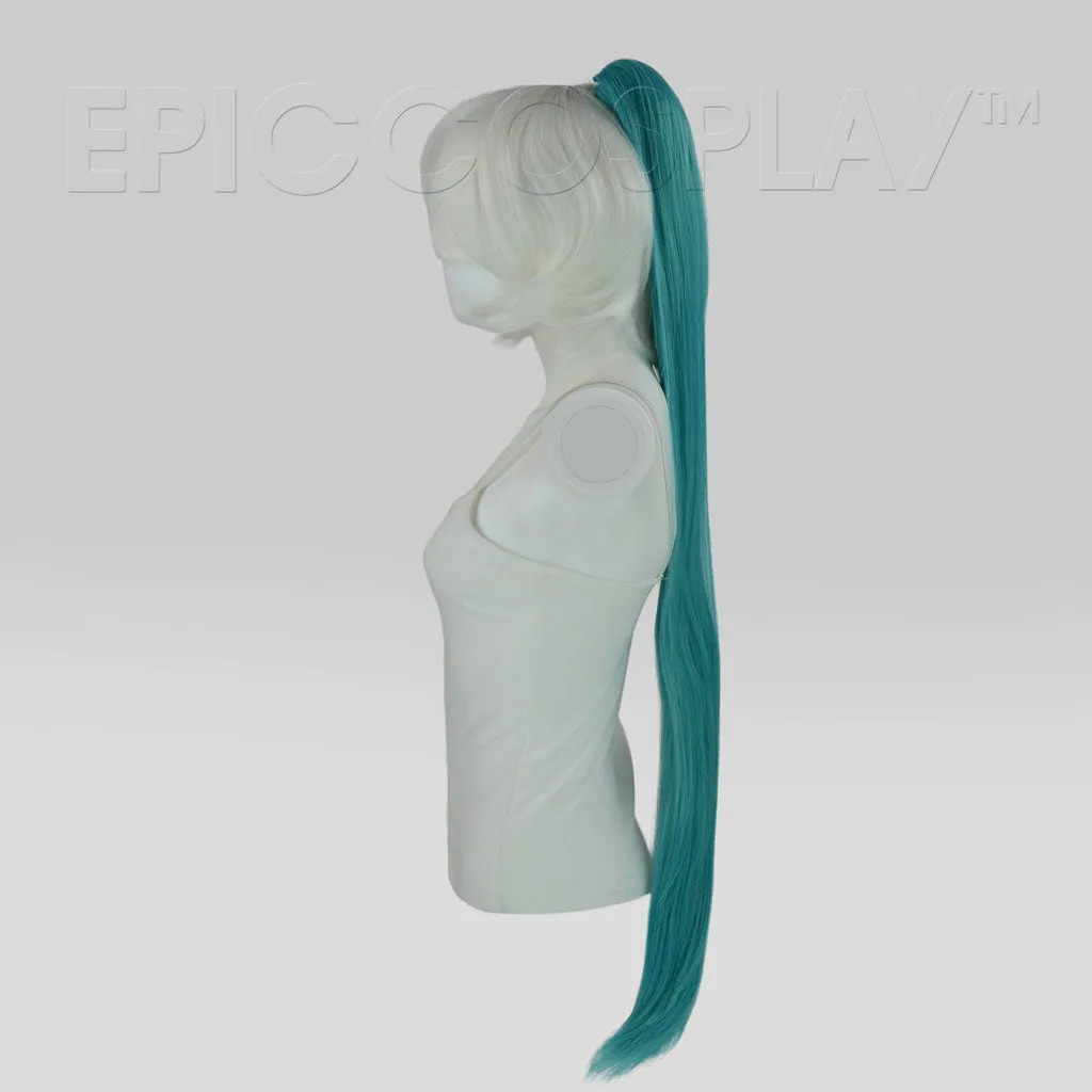 35" Vocaloid Green Straight Ponytail Clipon