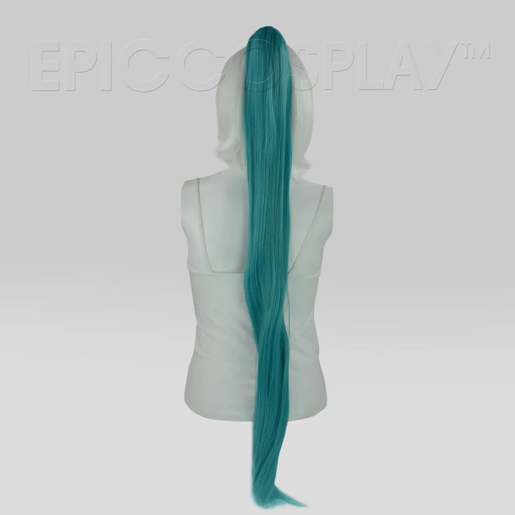 35" Vocaloid Green Straight Ponytail Clipon