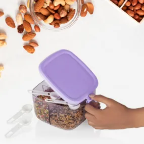 4-Compartment Airtight Food Storage Container (1 Pc): Dry Fruits, Snacks, Spices