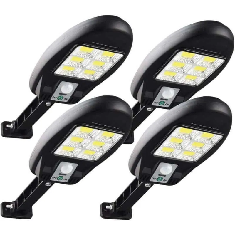 4 x LED 72 COB Solar Powered PIR Motion Sensor Security Wall Lights