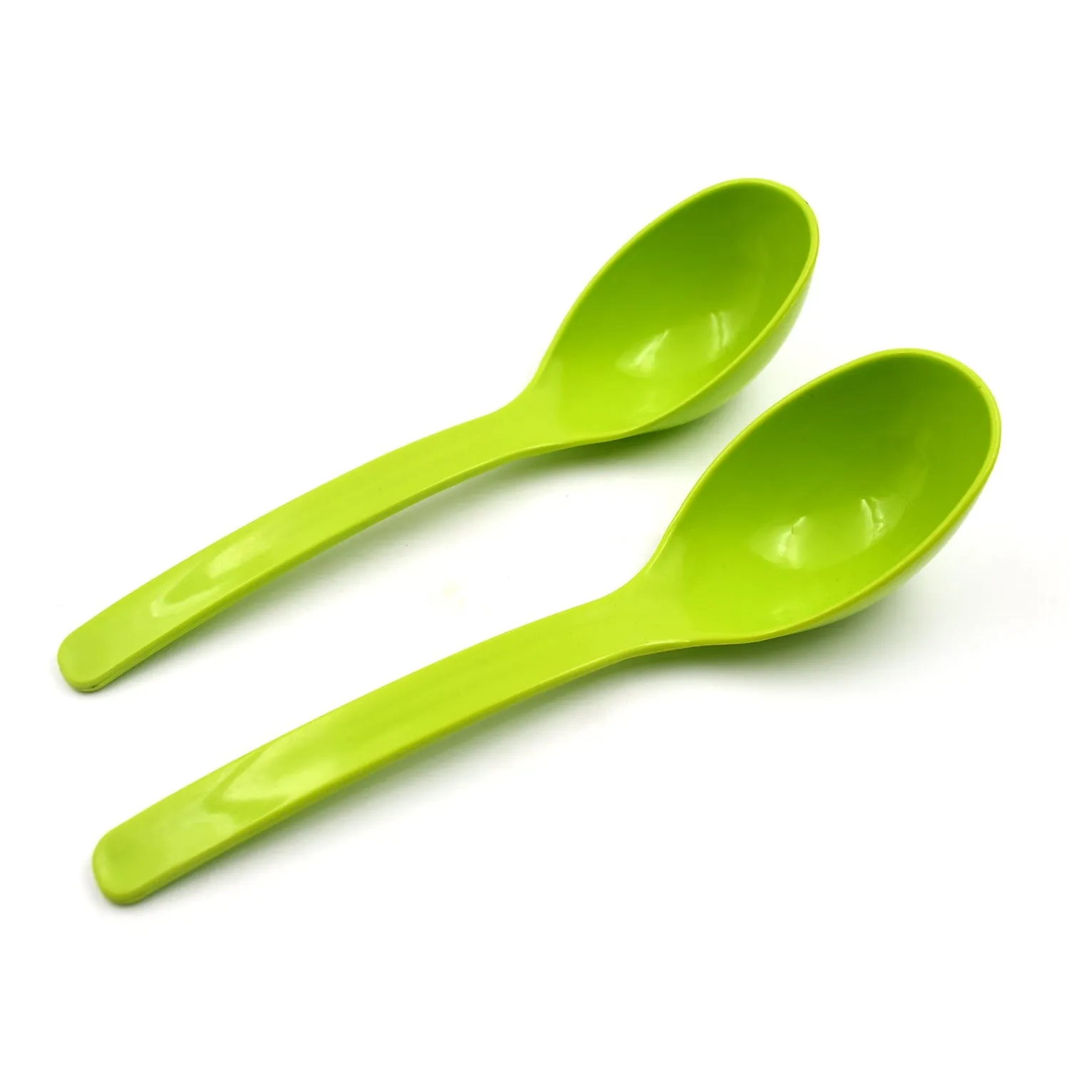 5724 Plastic Spoon Kitchen Multipurpose Serving Ladle for Frying, Serving, Turner, Curry Ladle, Serving Rice, Spoon Used While Eating and Serving Food Stuffs Etc (2 Pcs Set / 10 Inch )