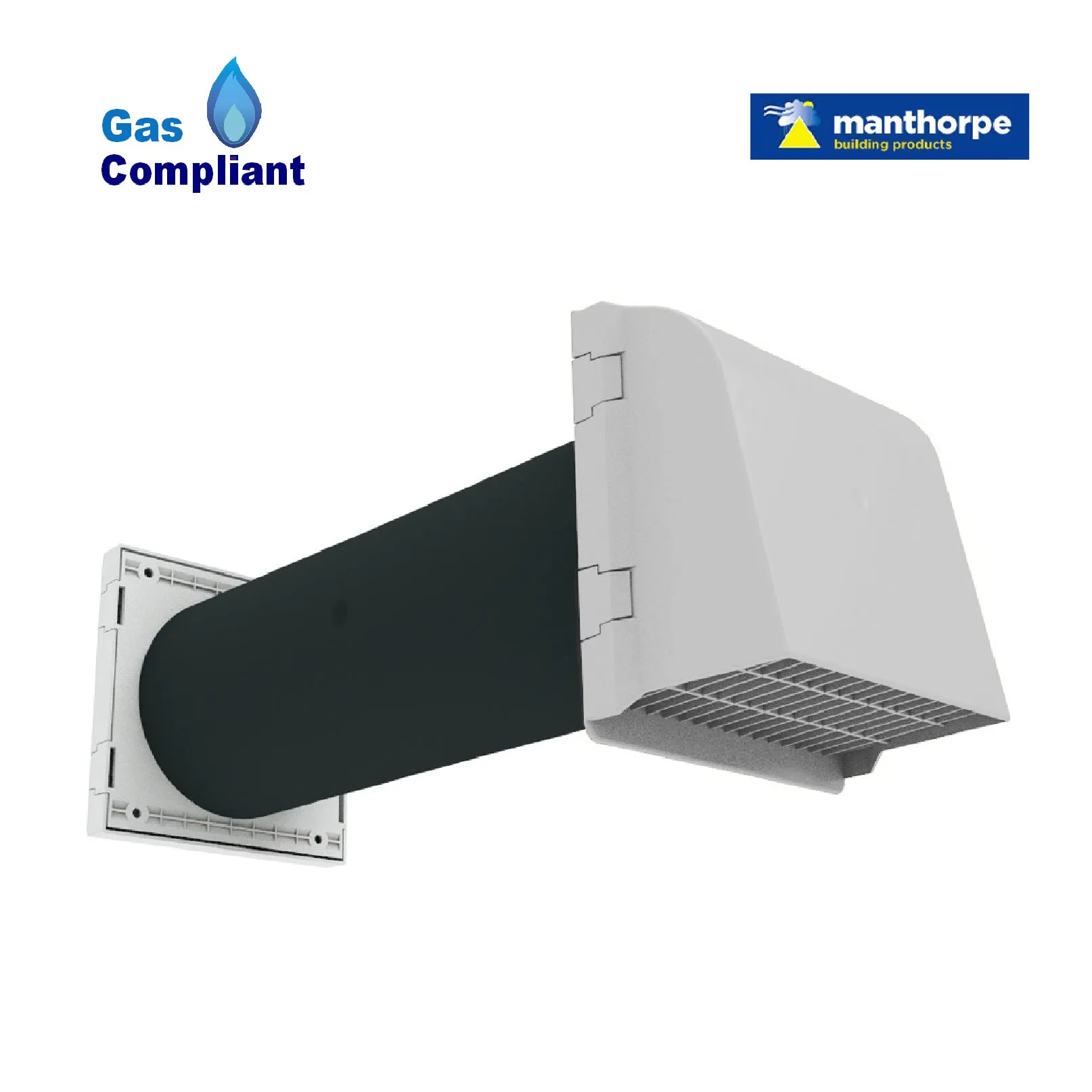 5" Cavity Core Vent Gas Ventilator with Anti Draught Cowl