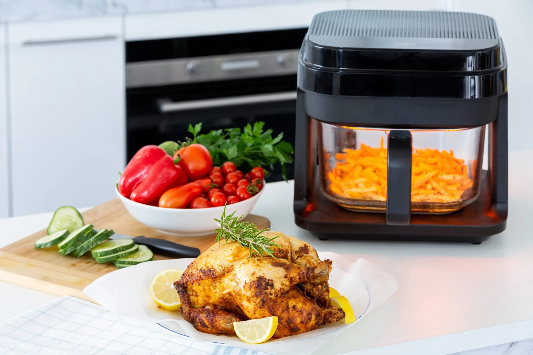 6.5L Digital Air Fryer with Glass Cooking Basket