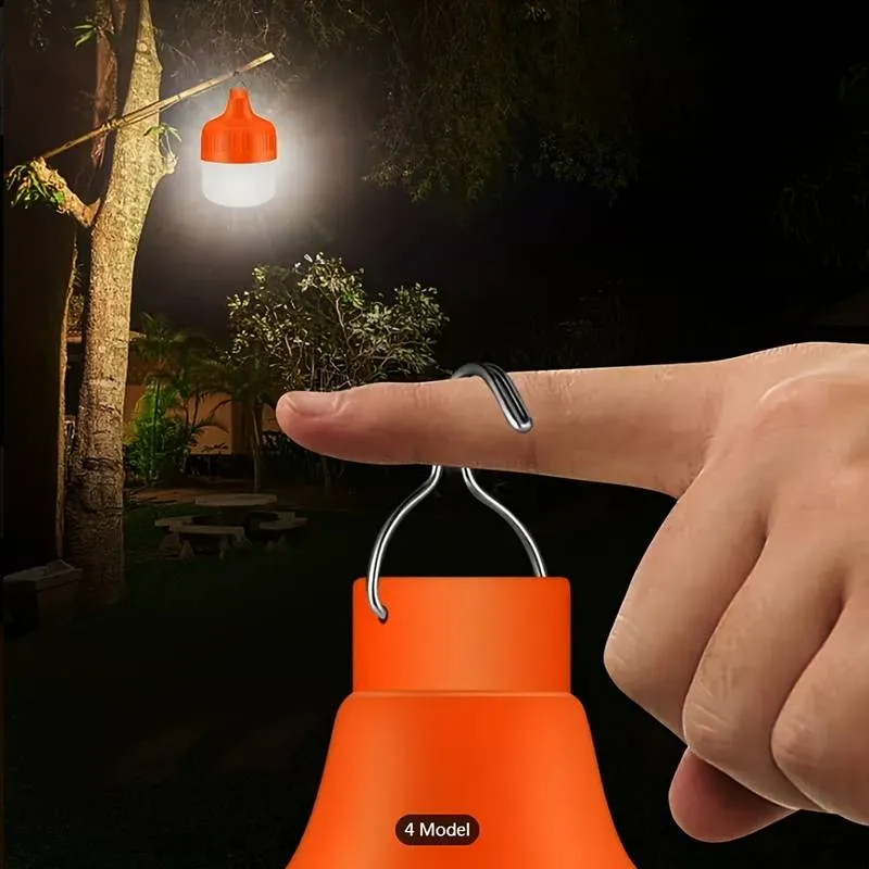 80W Solar Hanging Light Bulb 1000mah Battery With 6V 1.2W Panel OP021