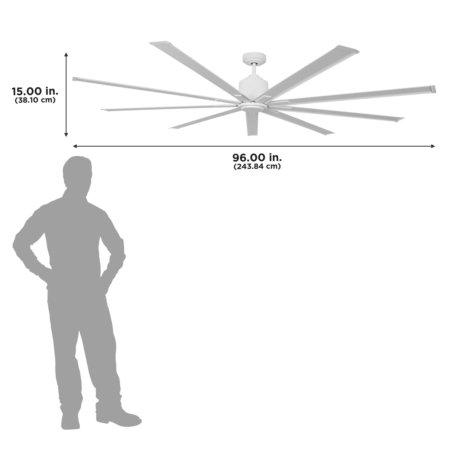 96 In. Indoor/Outdoor 6-Speed Ceiling Fan