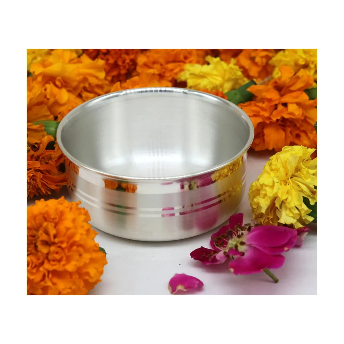 999 pure sterling silver handmade solid silver bowl, silver has antibacterial properties, keep stay healthy