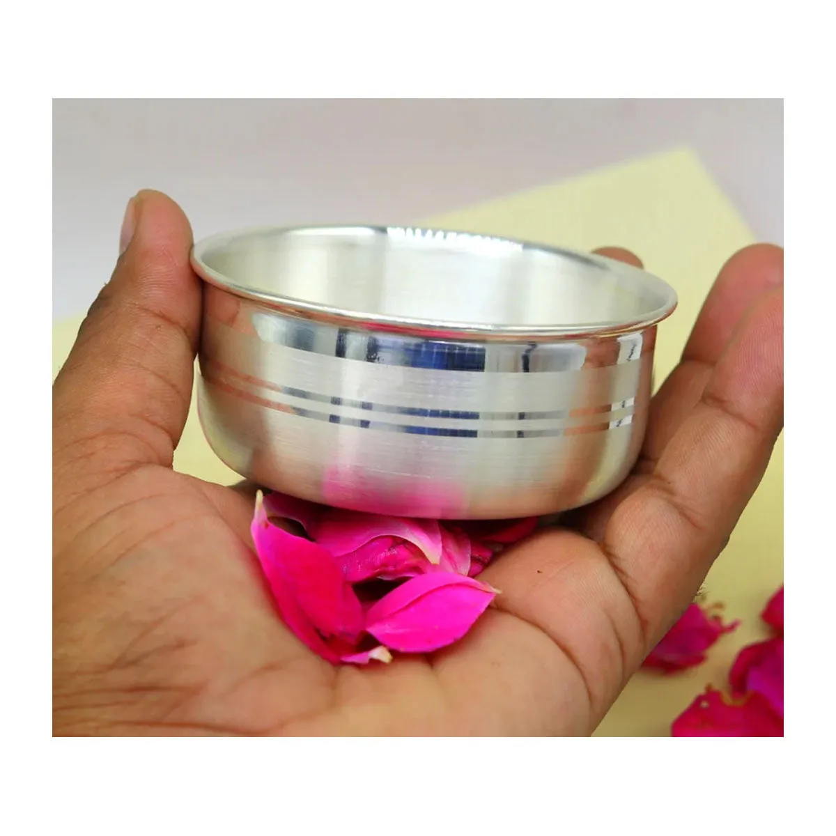 999 pure sterling silver handmade solid silver bowl, silver has antibacterial properties, keep stay healthy