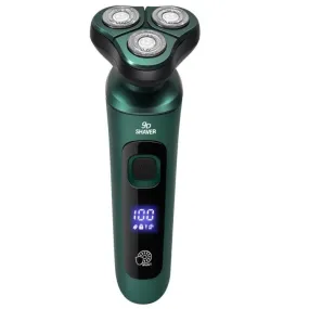 Advanced USB Rechargeable Electric Shaver with LCD Display and Three Floating Heads