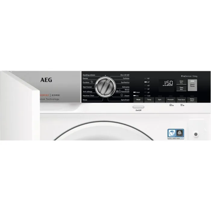 AEG L7WE7631BI Built in Washer Dryer 7Kg / 4Kg 1600 Spin - White