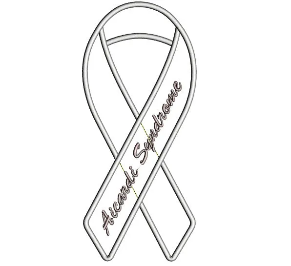 Aicardi Syndrome Awareness Applique Machine Embroidery Design Digitized Pattern