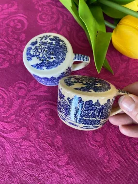 Antique Blue Willow Salt and Pepper Shakers