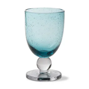 Aqua Bubble Glass Goblet