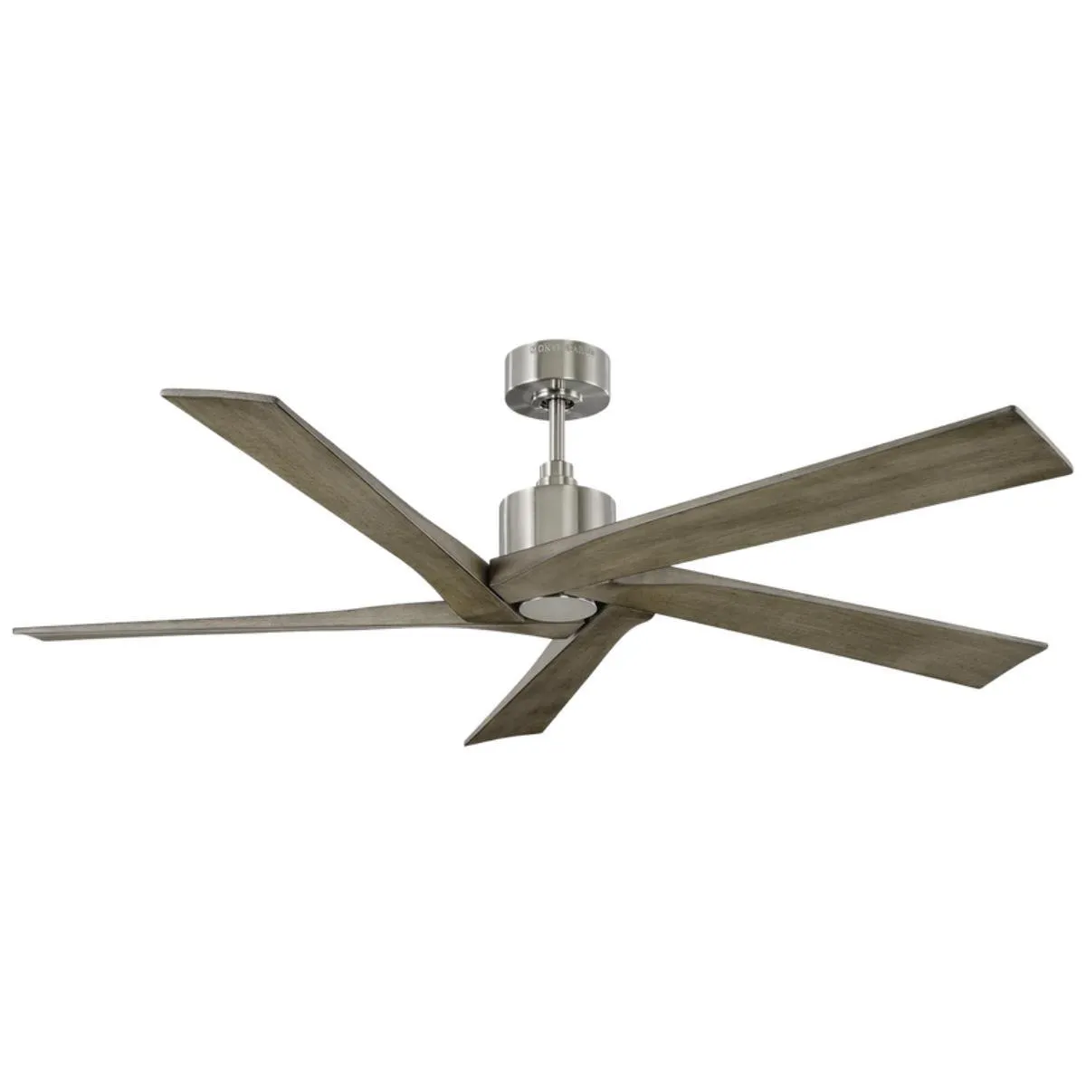 Aspen 56 Inch Brushed Steel Outdoor Ceiling Fan with Remote