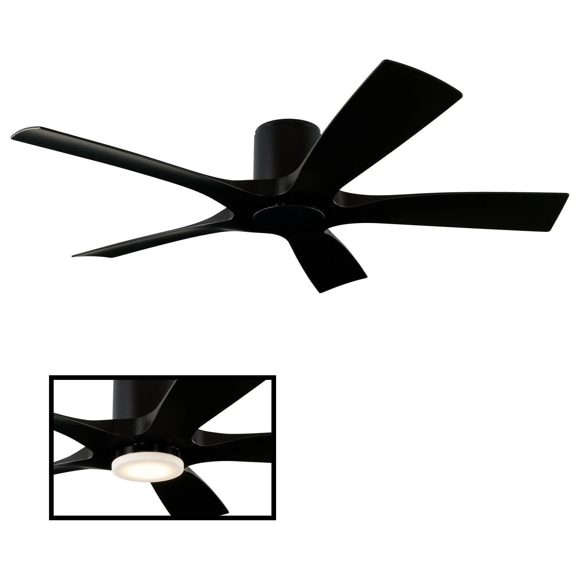 Aviator Indoor/Outdoor 5-Blade 54" Smart Flush Mount Ceiling Fan with Remote Control