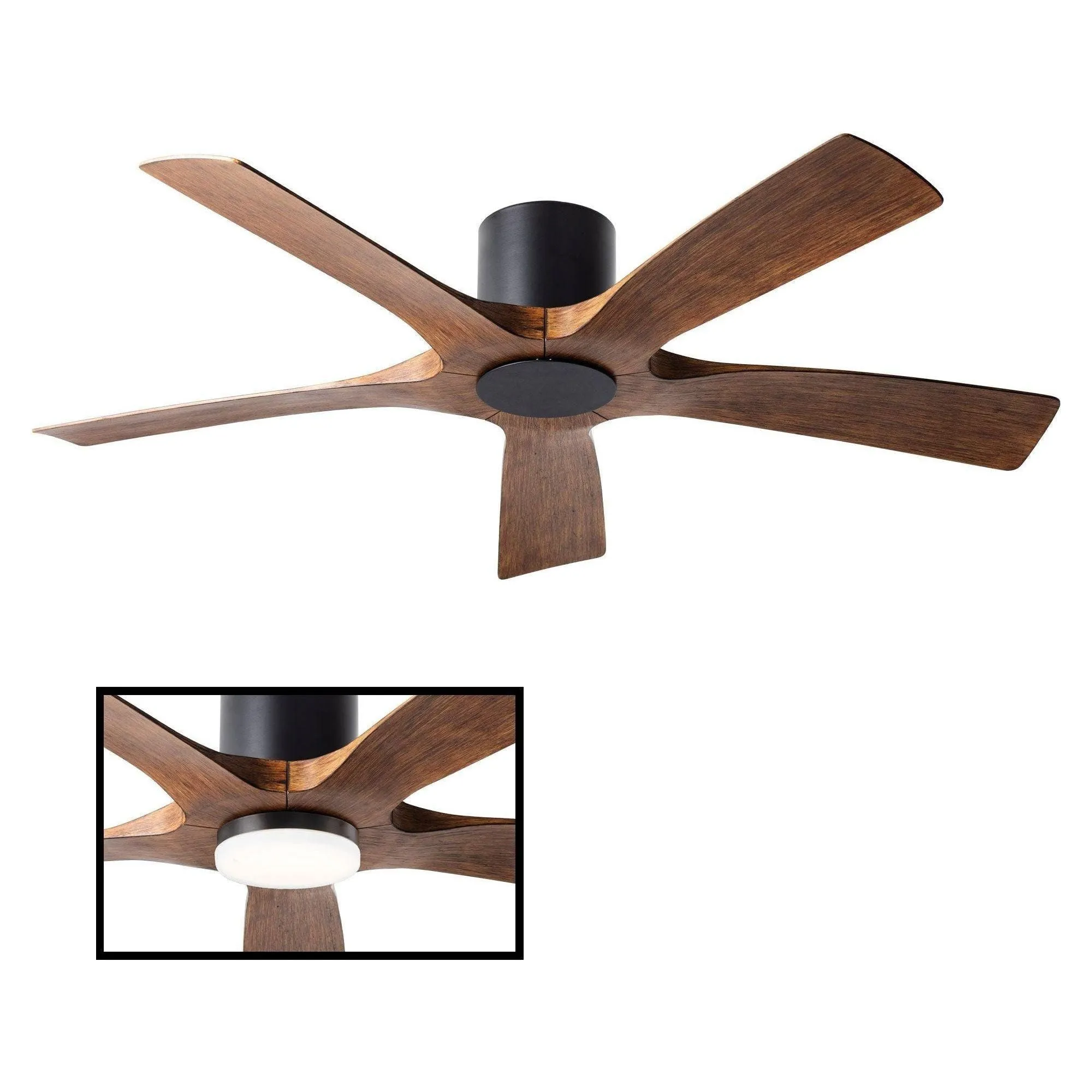 Aviator Indoor/Outdoor 5-Blade 54" Smart Flush Mount Ceiling Fan with Remote Control