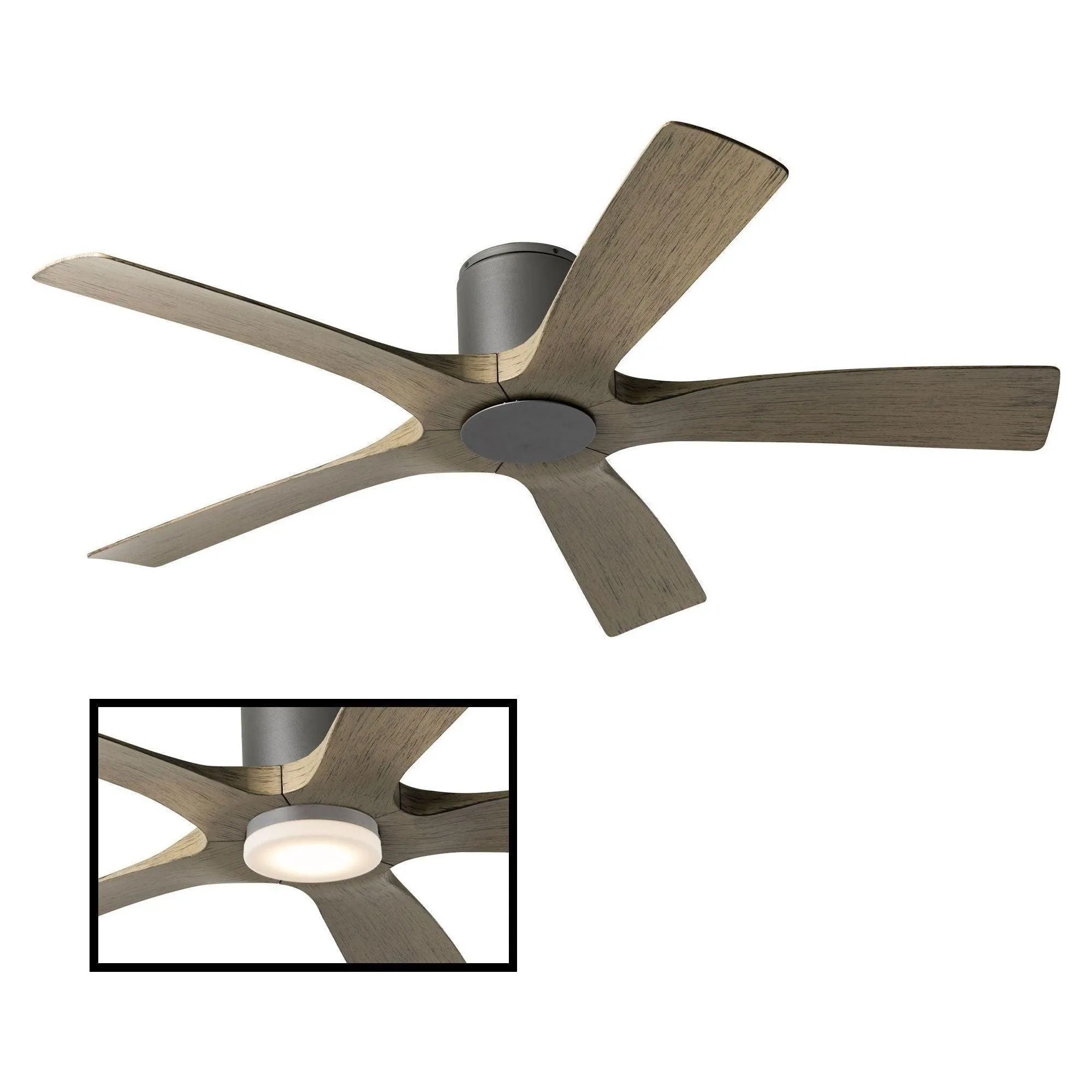 Aviator Indoor/Outdoor 5-Blade 54" Smart Flush Mount Ceiling Fan with Remote Control