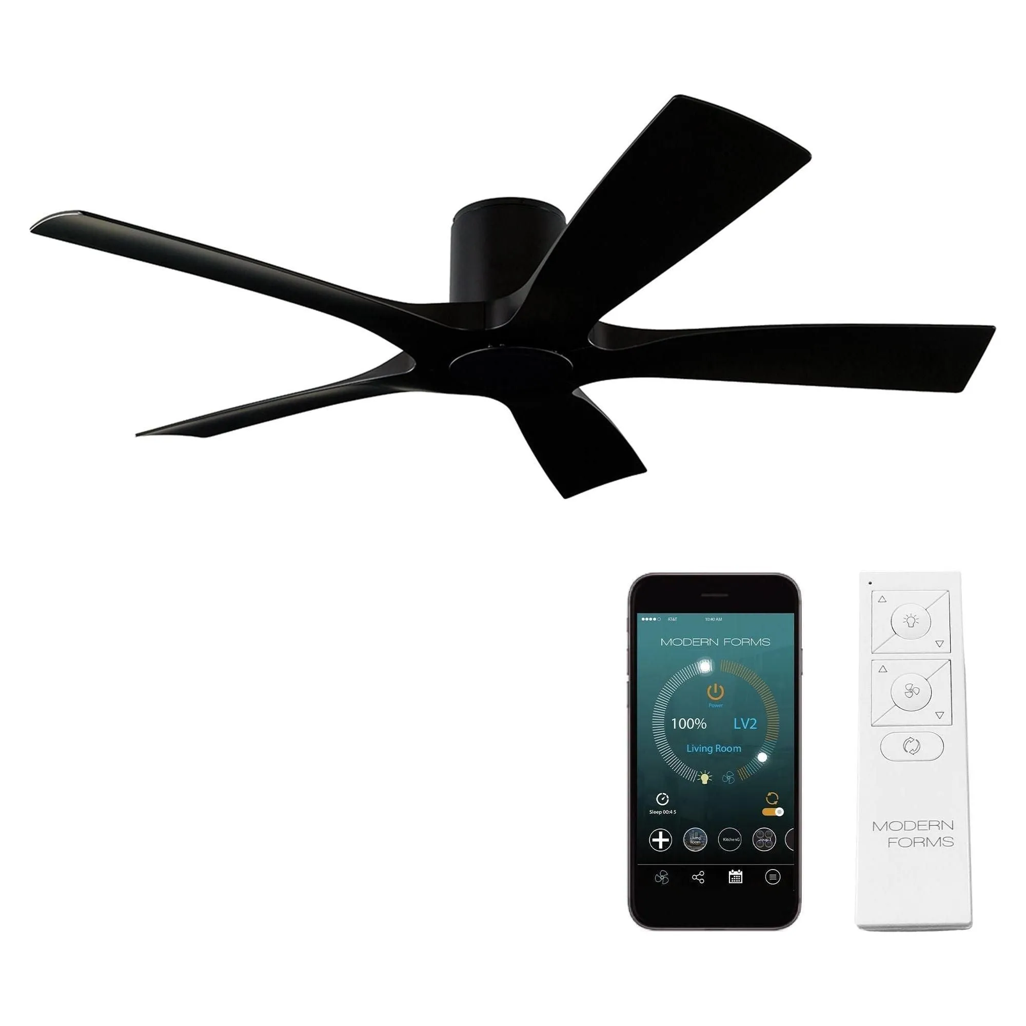 Aviator Indoor/Outdoor 5-Blade 54" Smart Flush Mount Ceiling Fan with Remote Control