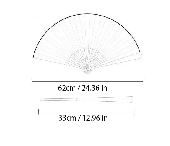 Bamboo Printed Japanese Hand Fans