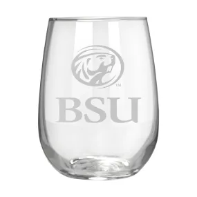 Bemidji State Beavers 17 oz. Stemless Wine Glass