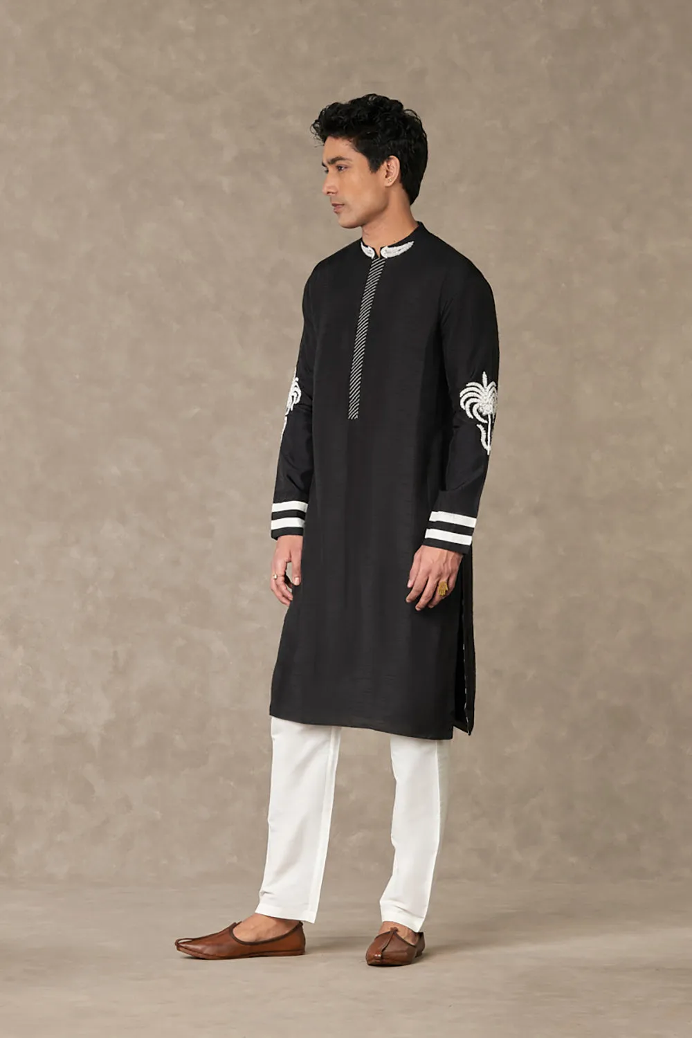 Black Shajara Kurta Sets