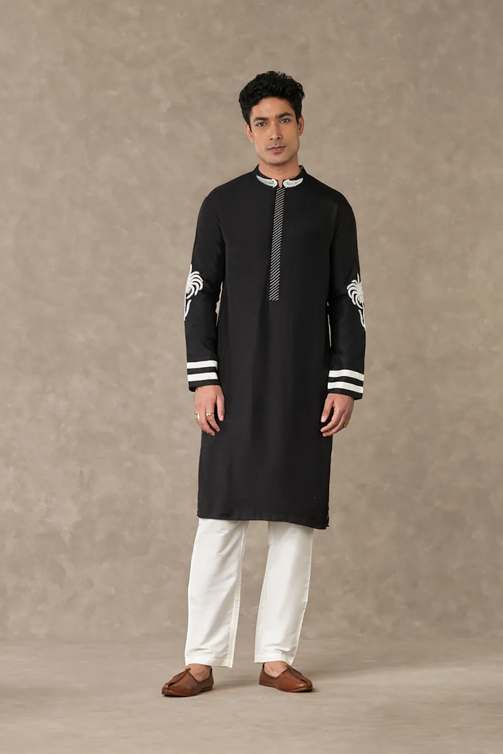 Black Shajara Kurta Sets