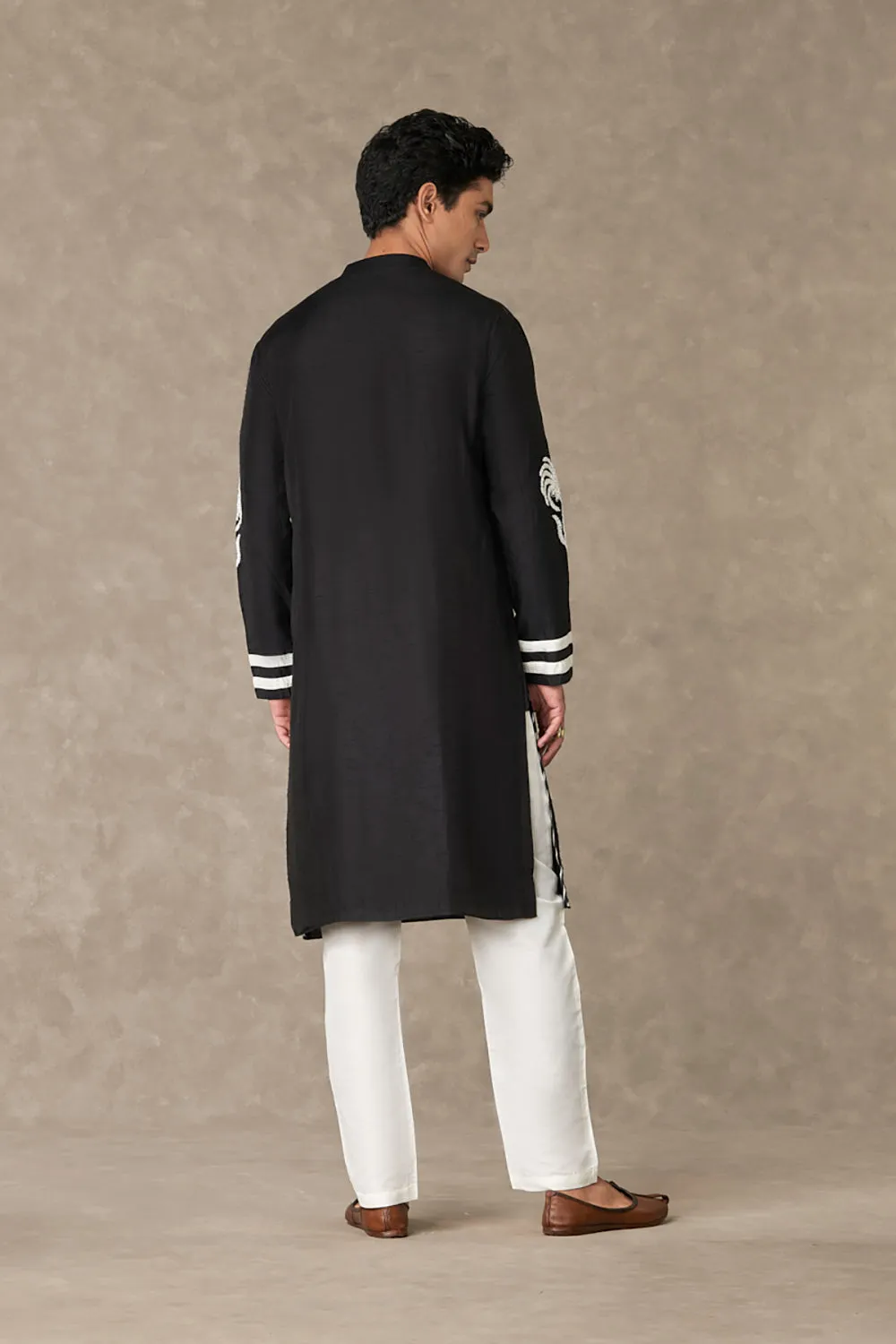 Black Shajara Kurta Sets