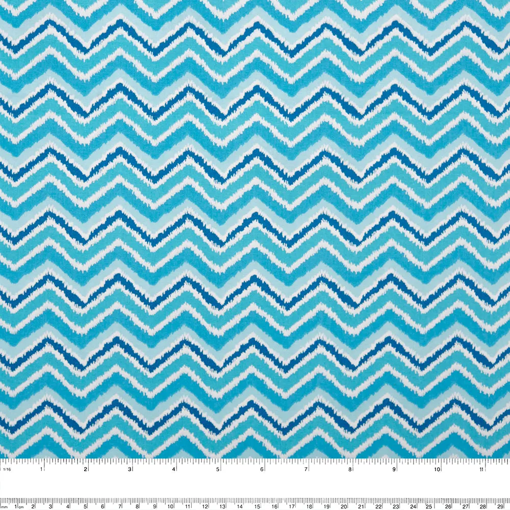 Blenders Cotton Print - Herringbone - Blue