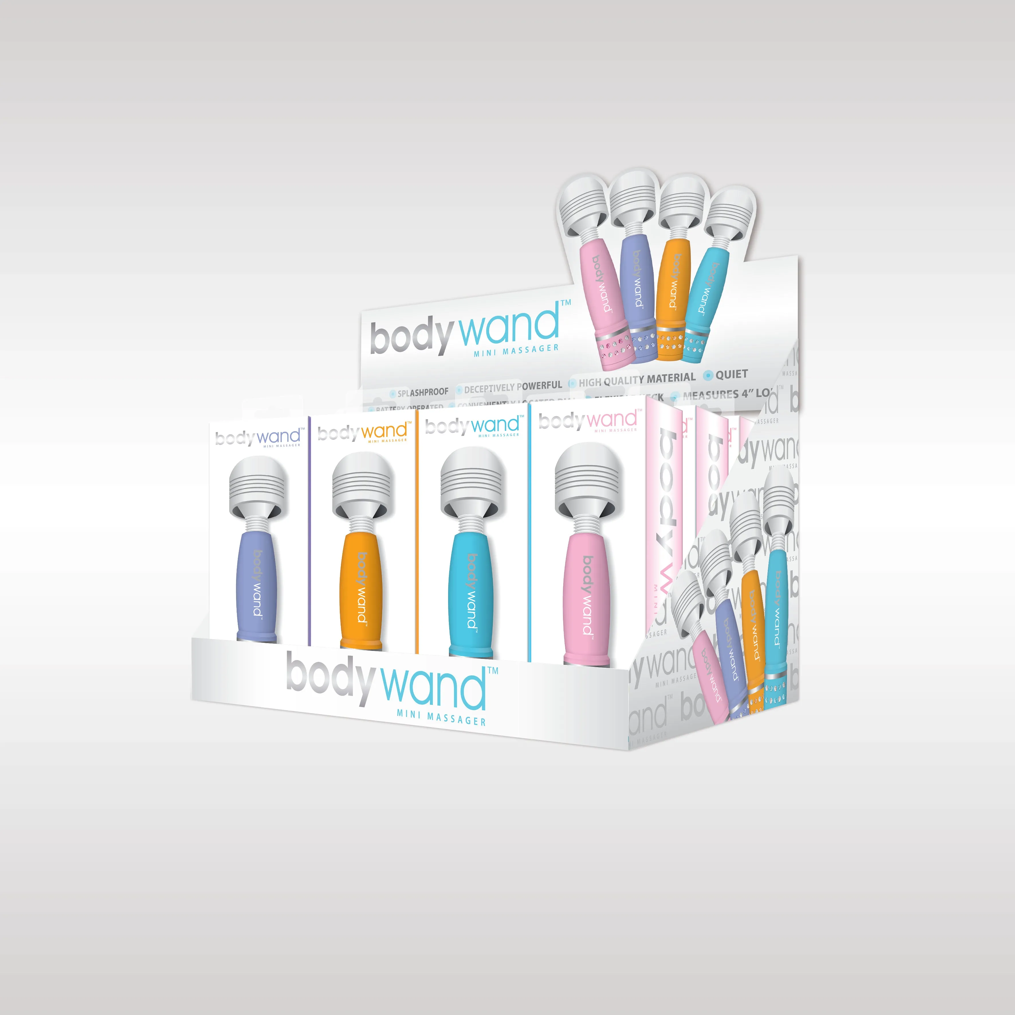 Bodywand Mini Multi Color 12 Pieces Display