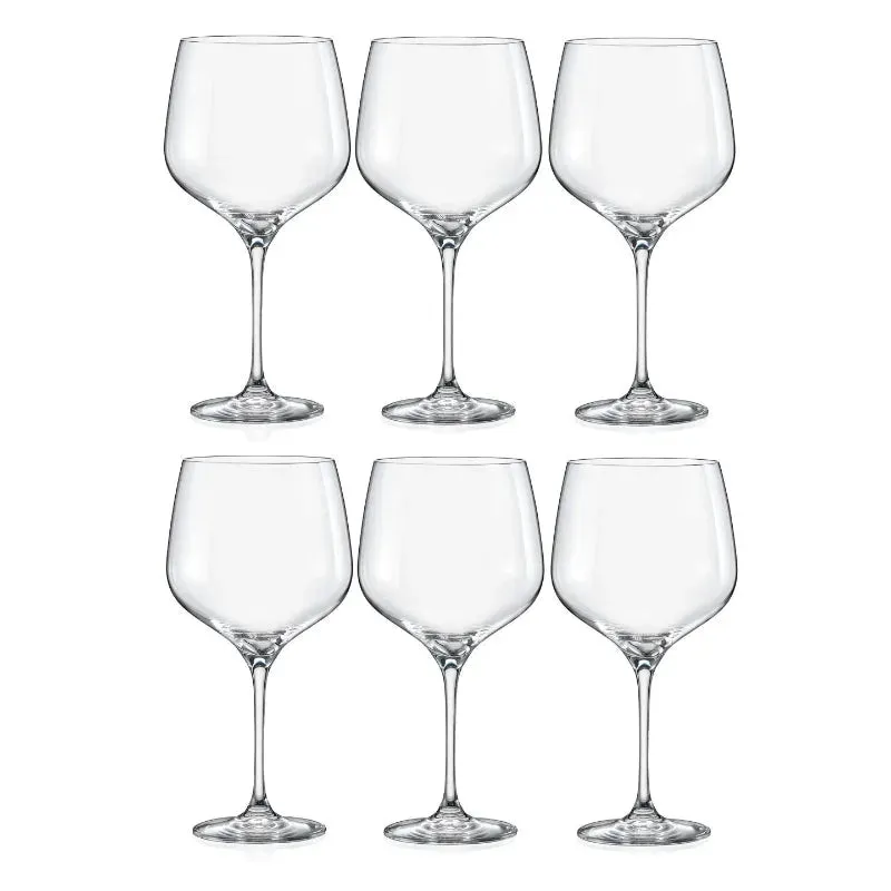 Bohemia Rebecca Wine Glass Clear Lead Free Crystal Drink Accessory | Set of 6 | 5 x 9 inches | 820ml