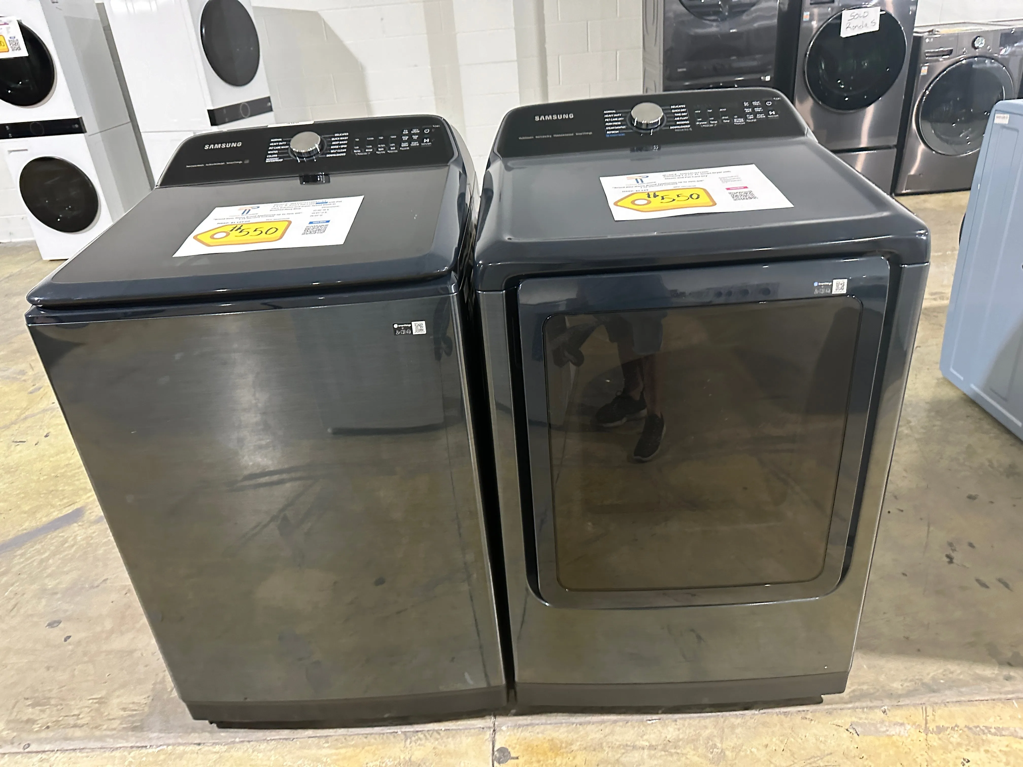 BRAND NEW SAMSUNG SMART LAUNDRY SET WAS12369S DRY12019S