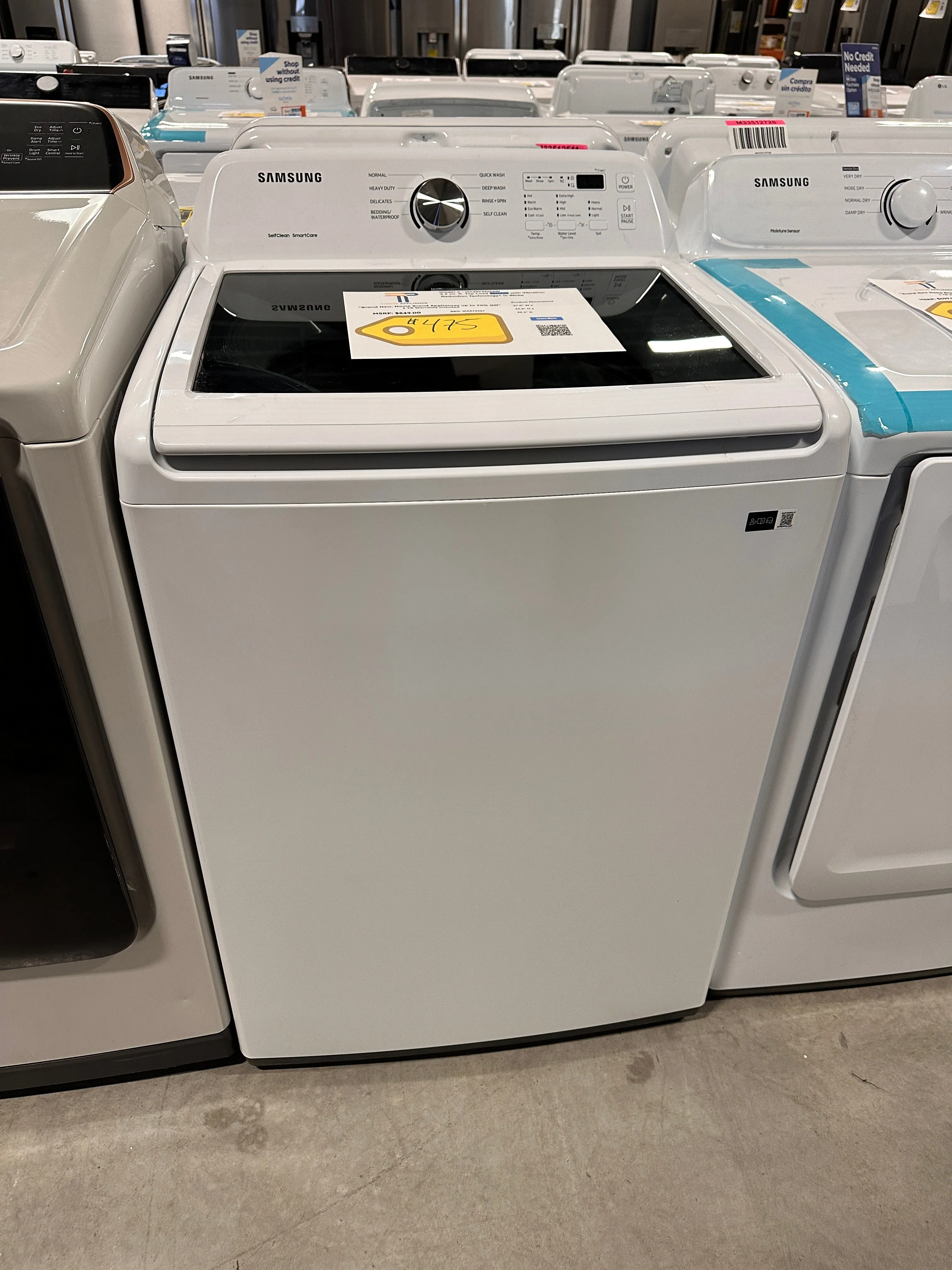 BRAND NEW SAMSUNG TOP LOAD WASHER MODEL: WA45T3200AW WAS13587