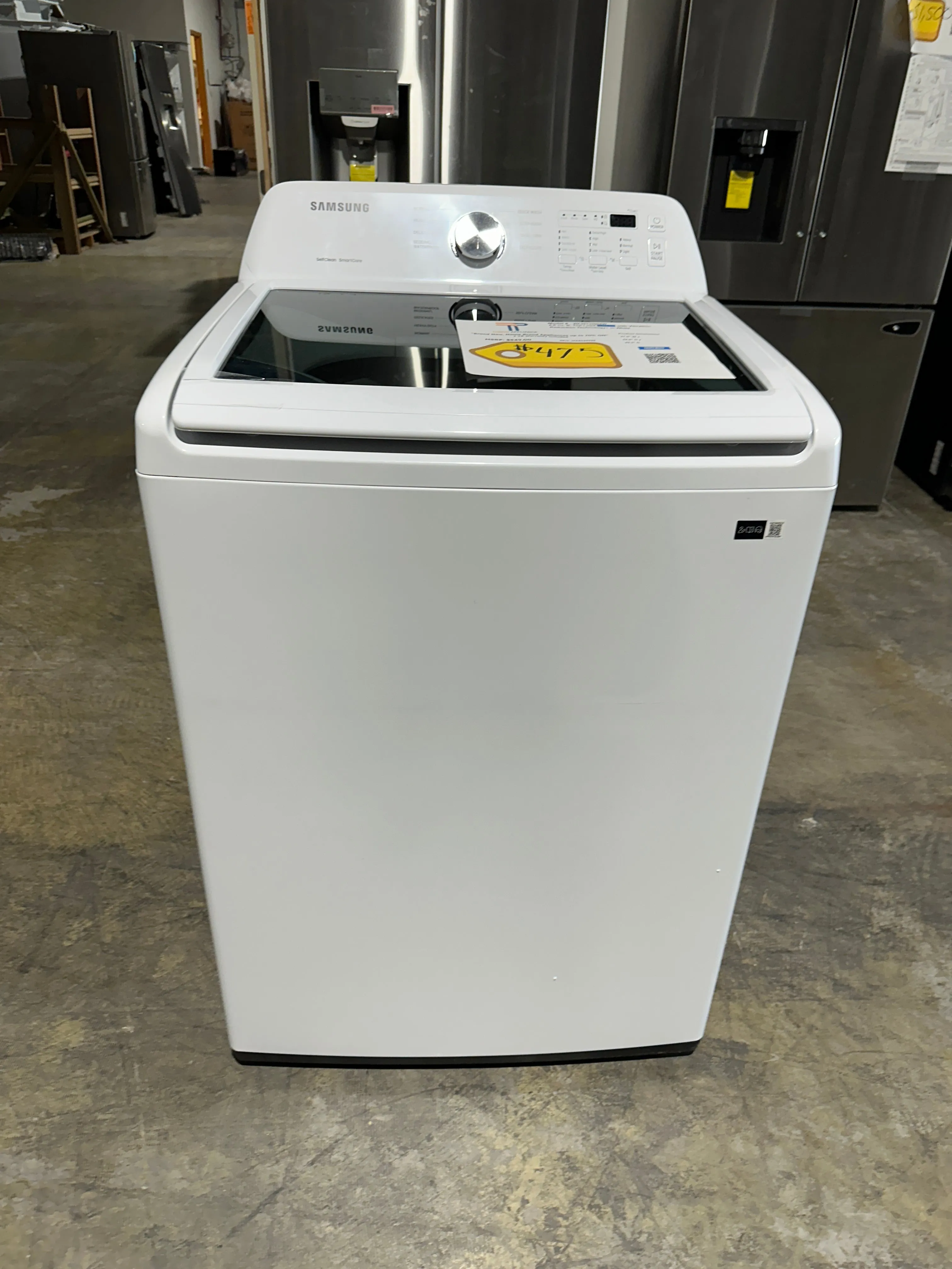 BRAND NEW SAMSUNG TOP LOAD WASHER with VIBRATION REDUCTION MODEL: WA45T3200AW WAS12332S