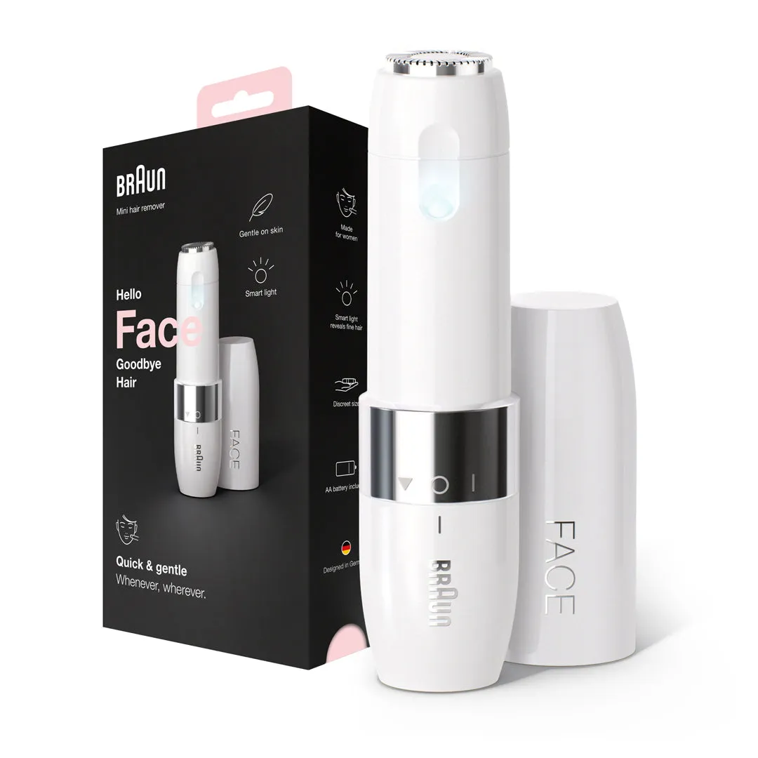 Braun Face Mini hair remover FS1000 with Smartlight, White