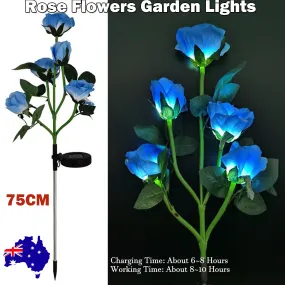 Brighter Rose Solar Garden Lights 5 Pack Waterproof 75cm