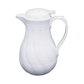 CAC China BVSR-20W Beverage Server Swirl Insulated White 20oz /Each